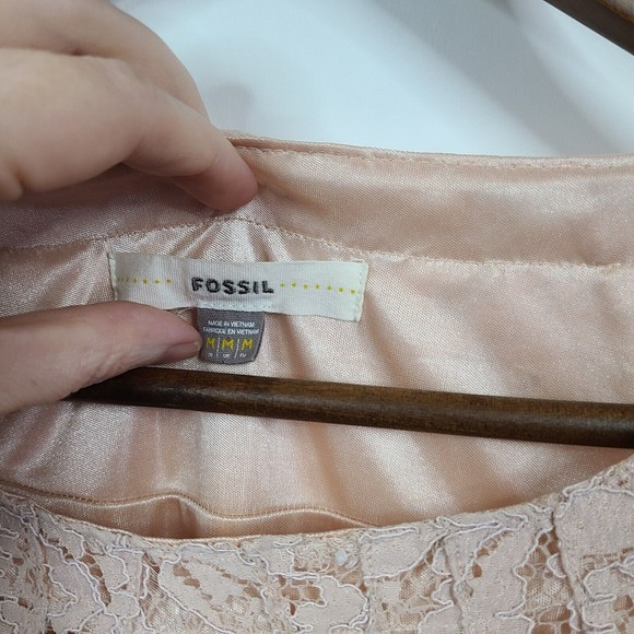 Fossil Pink Lace Sheath Dress Womens Size Medium - Picture 3 of 6